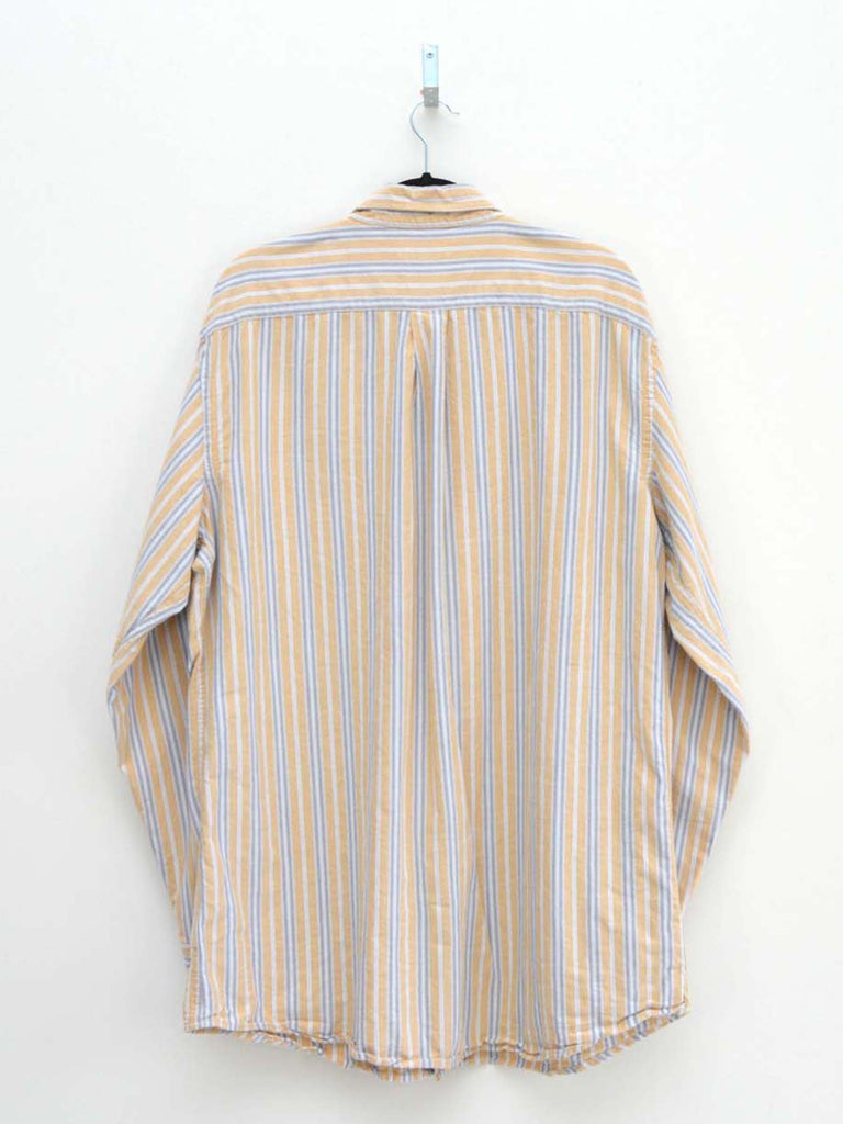 Vintage Beige & Grey Striped Shirt (XXL)