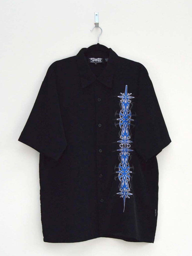 Vintage Black & Blue Hip-Hop Shirt (XL)