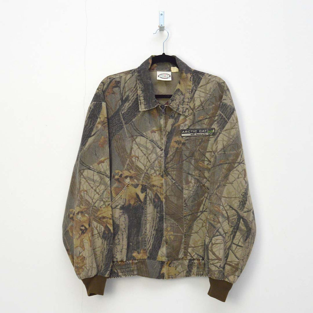 Vintage Arctic Cat Real Tree Camo Harrington Jacket (L)