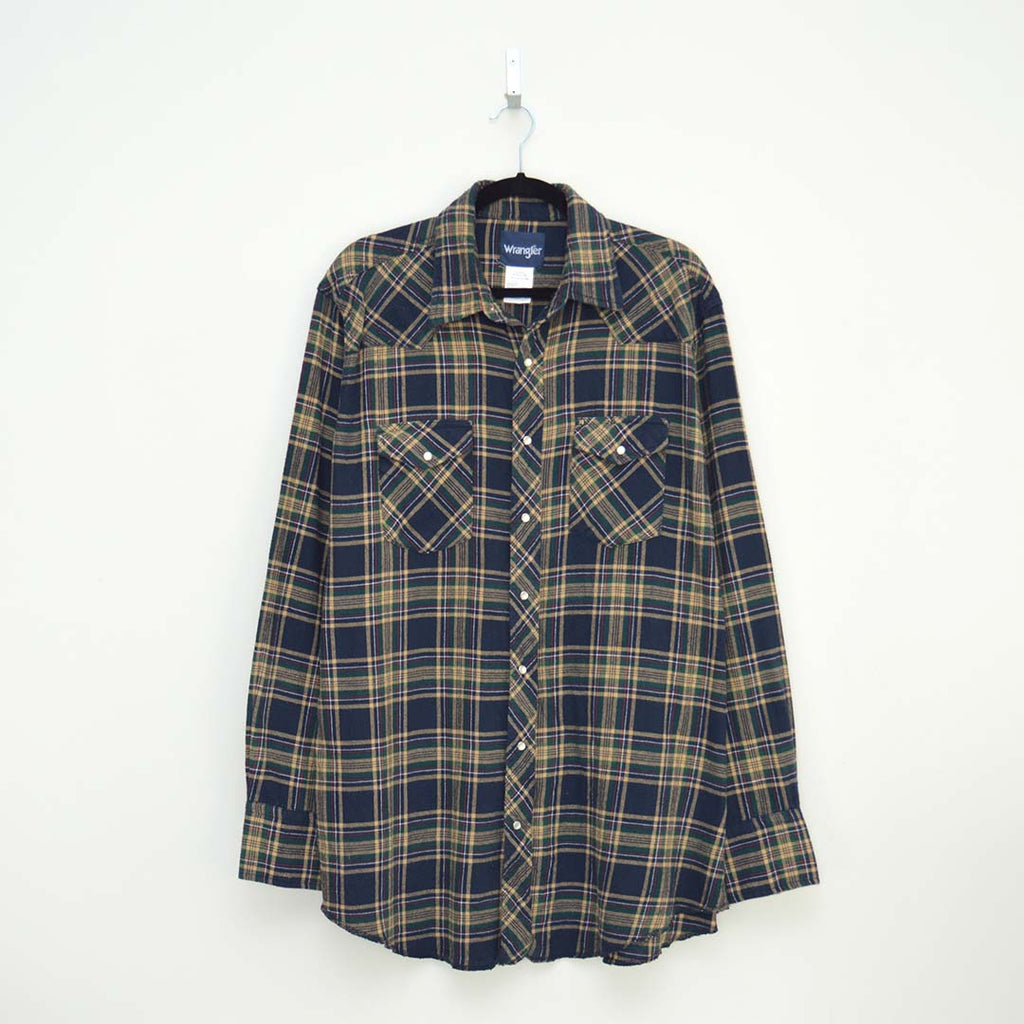 Vintage Wrangler Plaid Shirt (XL)