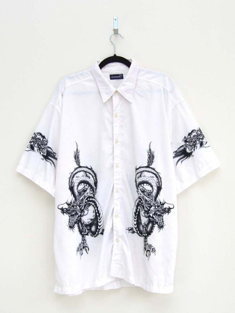 Vintage Black Dragon Hip-Hop Shirt (XXL)