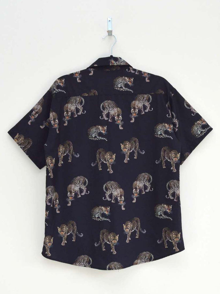 Vintage Crouching Leopard Hip-Hop Shirt (M)