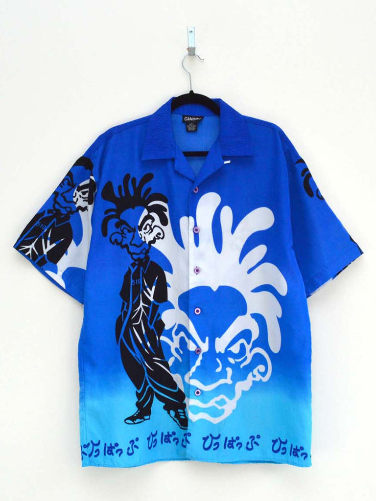 Vintage Blue Slouch Hip-Hop Shirt (L)