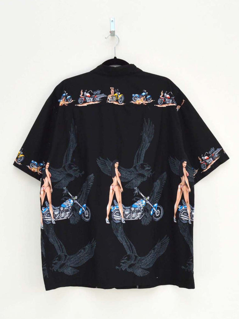 Vintage Lady Biker Hip-Hop Shirt (XL)