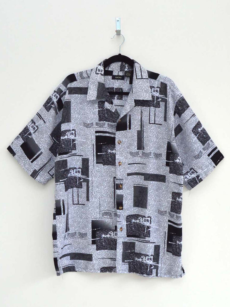 Vintage Black & Grey Hip-Hop Shirt (L)